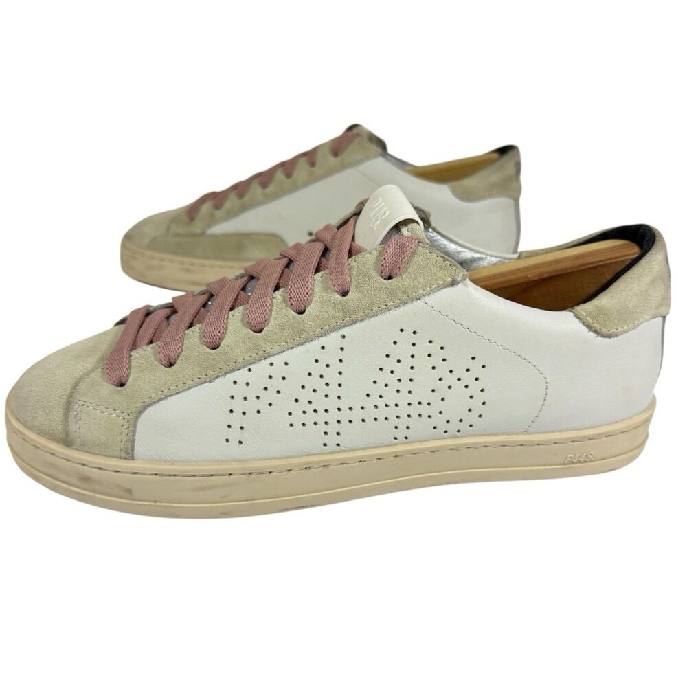 P448 John You Can Surf Later Sneakers Women 8.5 EU 39 Leather White Anthropology